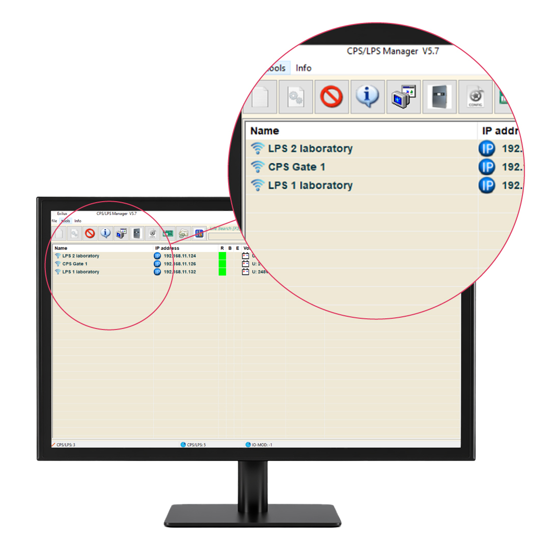 EXILUX PC Visualisation Software