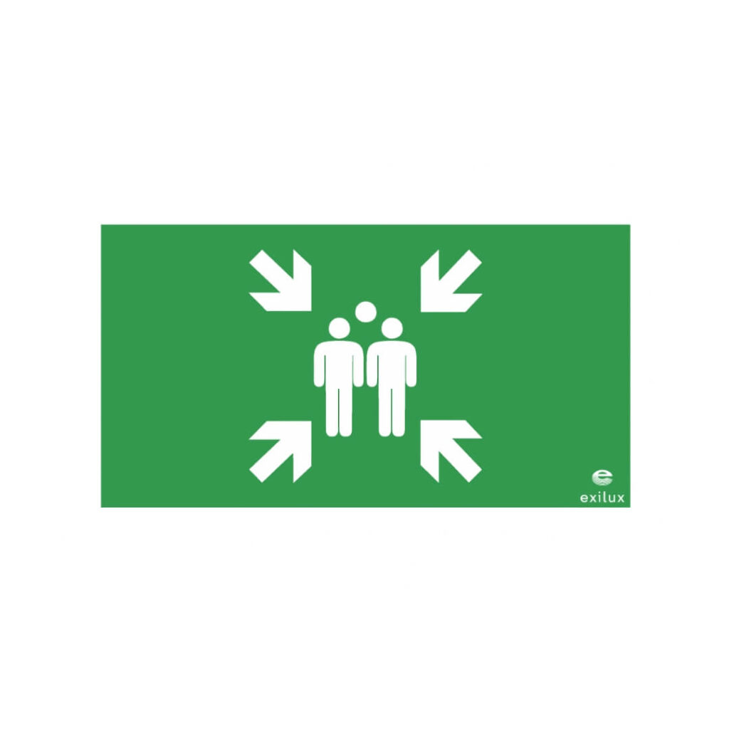 E007 Safety Sign Pane 24m Assembly Point - Exilux
