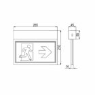 Exilux ECOEXI 24M NRG and NRG + WL/CL Exit Sign Luminaire Diagram