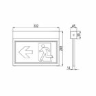 ECOEXI 30M NRG WL/CL Exit Sign Luminaire Diagram