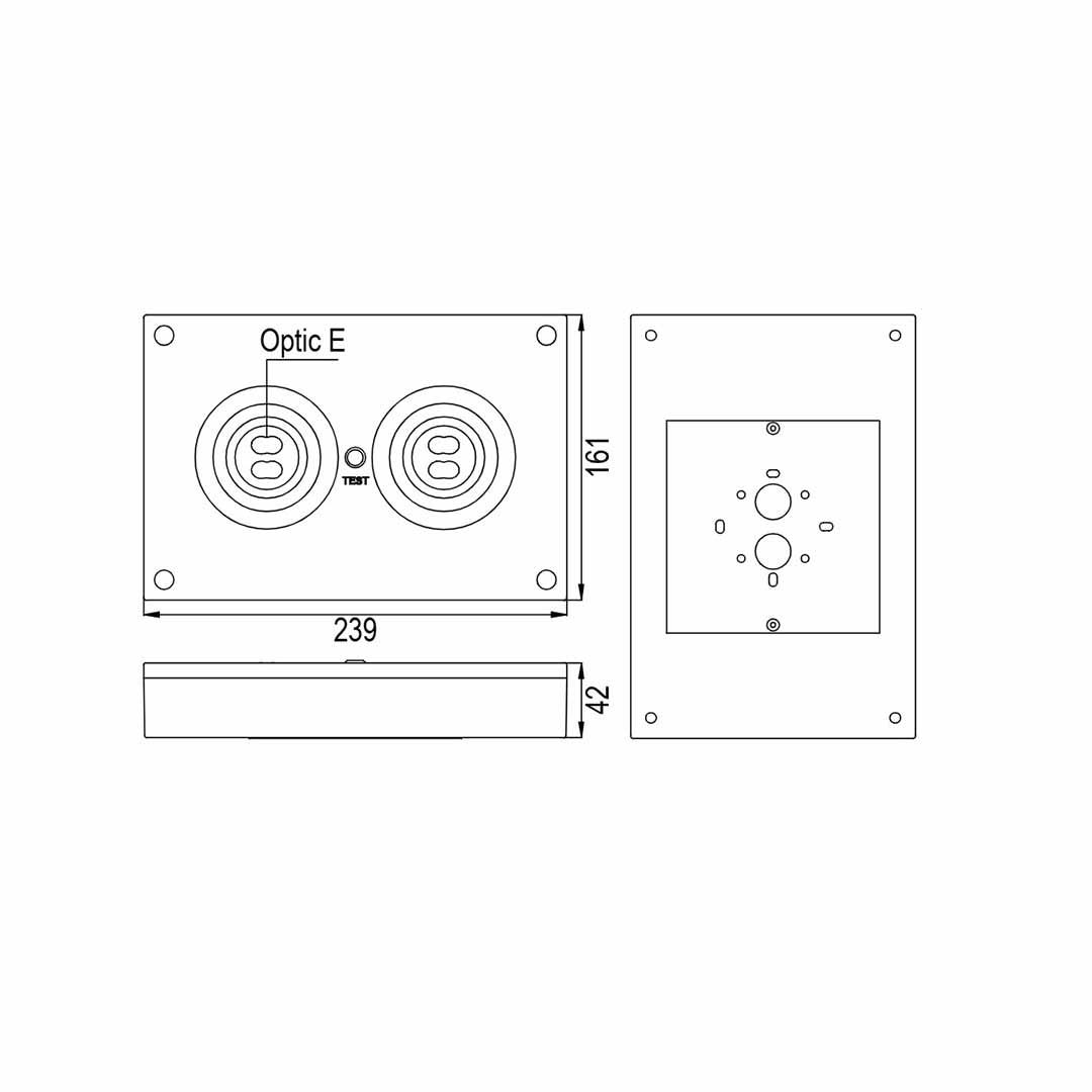 Waylux CL PRO NRG E and +E Safety Luminaire Diagram